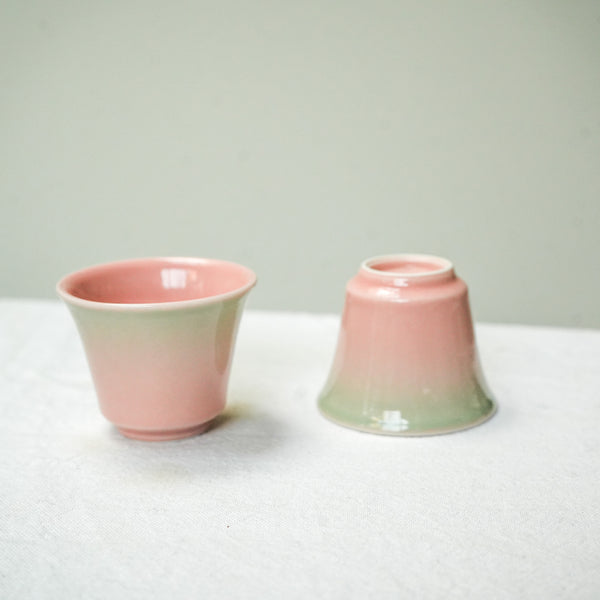 Watercolor 'Mint Strawberry' Tea cups 70ml  Teaware- Cha Moods