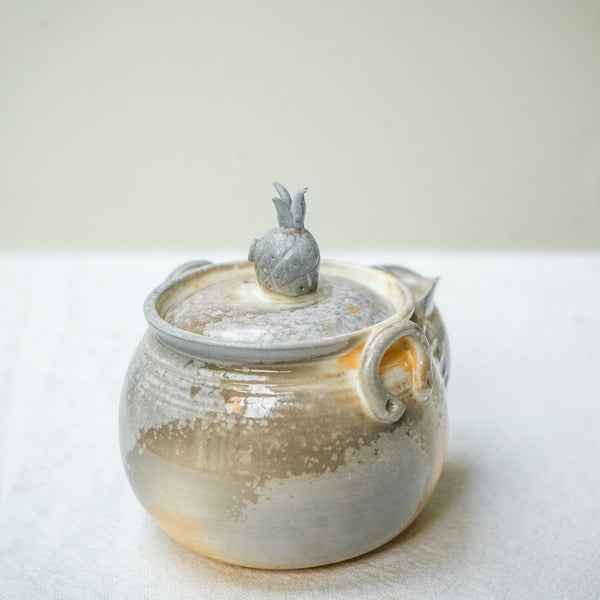 Raw 'Jade Pineapple' Wood Fired Ceramic Treasure Teapot 160ml  Teaware- Cha Moods